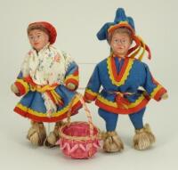 Pair of dolls in Traditional Regional Costume, probably 1950s,