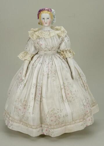 Lovely Princess Eugenie Parian shoulder head doll, German 1860s,