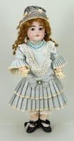 French bisque head doll incised B, circa 1900,