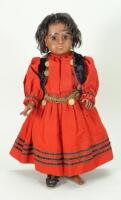 A rare Steiner A mulatto bisque head Bebe doll, French circa 1890,