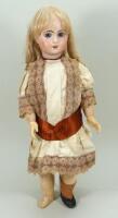 Tete Jumeau bisque head Bebe doll, French circa 1900,