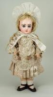 Tete Jumeau bisque head Bebe doll, size 6, French circa 1885,