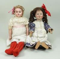 Two English bisque head dolls, 1915-20,