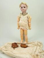 Kestner 167 bisque headed doll, German circa 1905,