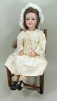 A.M 390 bisque head doll, German circa 1910,