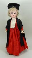 Simon & Halbig 1009 bisque head doll, German circa 1910,