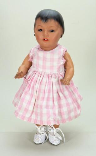 Heubach Koppelsdorf 452 mulatto bisque head doll, German circa 1915,