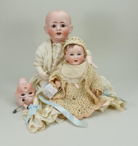 Franz Schmidt & Co 1255/402 bisque head baby doll, German circa 1910,