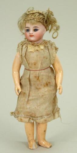 Small and rare Simon & Halbig 862 bisque head doll, German circa 1890,