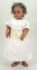 Simon & Halbig 1009 mulatto bisque head doll, German circa 1900,