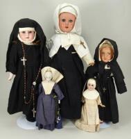 A.M ‘Mabel’ bisque shoulder head doll in original Nuns habit, circa 1905,