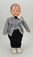 A scarce Kathe Kruse VII painted cloth doll, German 1920s,