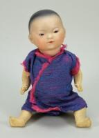 A.M ‘Ellar’ bisque head oriental baby doll, German circa 1910,