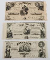 Hungary, group of Forint banknotes, One, Two and Five,