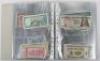 A folder of banknotes, including Canal & Banking Co New Orleans Five Dollar 1860’s, British Armed Forces - 11