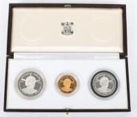 Central Bank of Swaziland, 1981 Diamond Jubilee King Sobhuza II gold and silver set