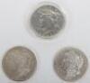 USA 1878 San Francisco Dollar, 1879 Philadelphia Dollar and a 1922 ‘Peace’ Dollar - 2