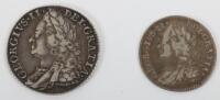 George II (1727-1760), 1758 Shilling, 1757 Sixpence