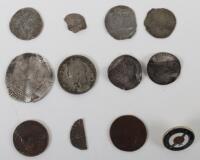 Two Dutch 17th century silver pennies, a Dutch Frisia, another larger silver coin (possible Dutch)