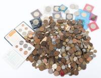 A large selection of GB and world coinage