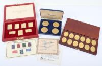 Coronation Issue silver gilt stamp ingots (173g total)