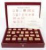 A set of twenty five silver gilt stamps, The Empire Collection