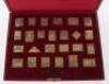 A set of twenty five silver gilt stamps, The Empire Collection - 3