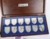 Two sets of The Royal Arms silver shield collection - 5