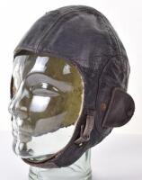 WW2 German Luftwaffe K-33 Leather Flying Helmet