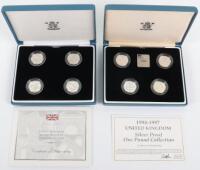 Two Silver Proof One Pound Collections