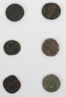 A selection of Roman bronze and copper coinage