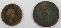 Two Trajan sestertius