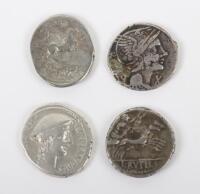 Four Roman Republic denarius