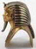 A good quality and rare gold plated bronze bust of the death mask of Tutankhamun - 7