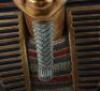 A good quality and rare gold plated bronze bust of the death mask of Tutankhamun - 11