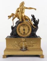 A good French gilt bronze fountain automaton mantle clock, Chappe A Paris, circa 1820,