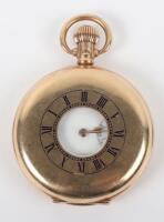 A 9ct gold Omega half hunter pocket watch