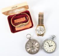 Selection of watches including a Victorian silver pocket watch with silver dial, Chester