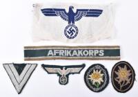 Selection of Mixed Third Reich Cloth Insignia