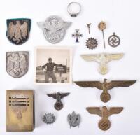 Selection of Third Reich Metal Cap and Uniform Insignias