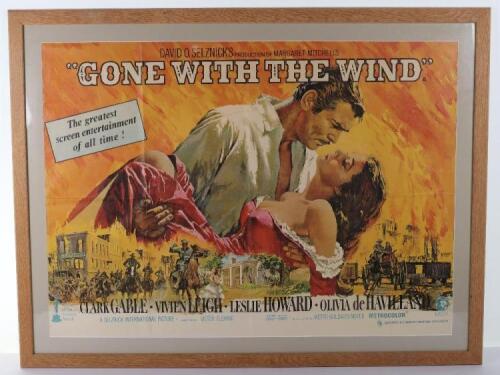 Gone With The Wind British Film Quad Poster, re-release