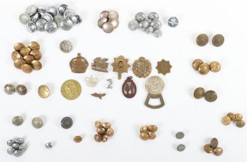 A selection of buttons, mostly 19th or 20th century