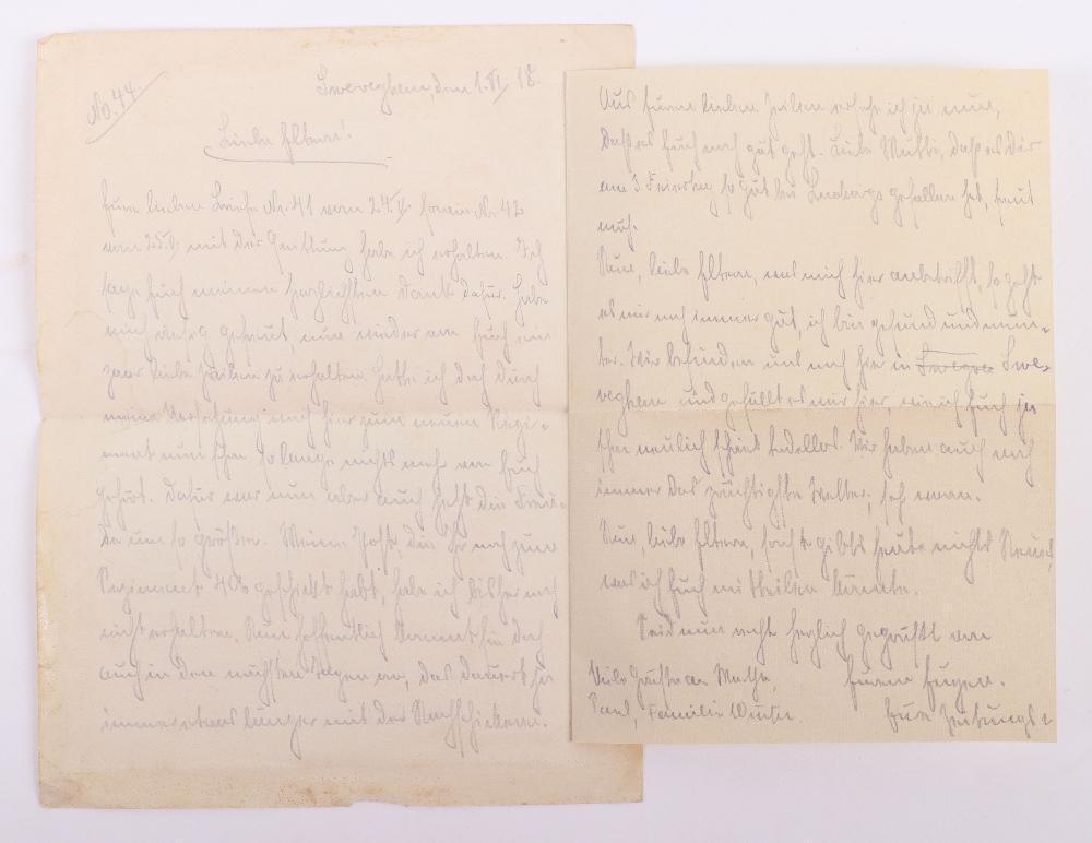 WW1 German Officers Collection of Letters