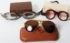 A group of aviation goggles, including gogglette goggles in box - 2