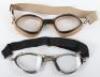 Flying goggles, including a WWI period pair of goggles - 4