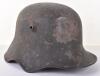 Rare M-18 German Army Transitional Cavalry / Telegraphists Ear Cut Out Helmet - 2