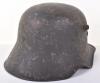 Rare M-18 German Army Transitional Cavalry / Telegraphists Ear Cut Out Helmet - 3