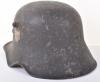 Rare M-18 German Army Transitional Cavalry / Telegraphists Ear Cut Out Helmet - 4