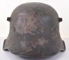 Rare M-18 German Army Transitional Cavalry / Telegraphists Ear Cut Out Helmet - 9