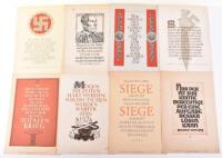 10x Third Reich NSDAP Illustrated “Wochenspruch” Printed Pages